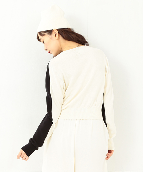 CONVERSE(コンバース)の「CONVERSE DESIGNED BY MEG / ニットプルオーバー(ニット/セーター・レディース・ブラック/クリーム・ONE SIZE)」の22枚目の写真