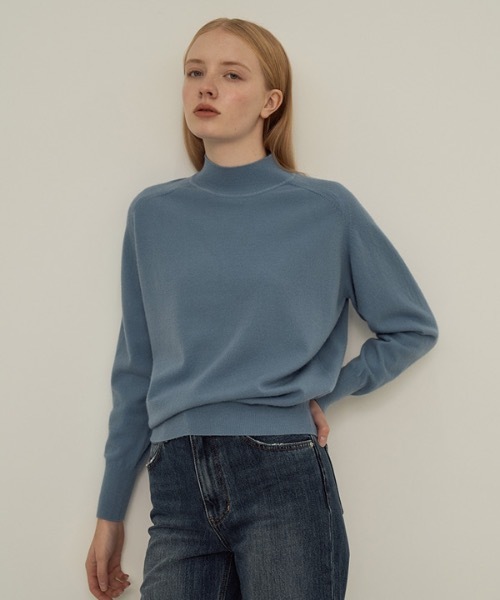 deBURN（デバーン）の「【deBURN 】モアハーフルネックニット / more half turtle_KN（ニット/セーター・レディース・ブルー/ライトブラウン/ブラック/パープル/アイボリー/カーキ/レンガ/ブラウン/ライトグレー/マスタード・FREE）」の11枚目の写真