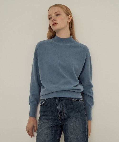 deBURN（デバーン）の「【deBURN 】モアハーフルネックニット / more half turtle_KN（ニット/セーター・レディース・ブルー/ライトブラウン/ブラック/パープル/アイボリー/カーキ/レンガ/ブラウン/ライトグレー/マスタード・FREE）」の13枚目の写真