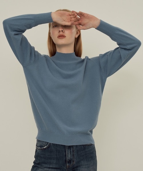 deBURN（デバーン）の「【deBURN 】モアハーフルネックニット / more half turtle_KN（ニット/セーター・レディース・ブルー/ライトブラウン/ブラック/パープル/アイボリー/カーキ/レンガ/ブラウン/ライトグレー/マスタード・FREE）」の14枚目の写真