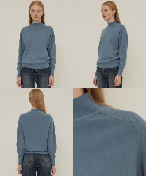 deBURN（デバーン）の「【deBURN 】モアハーフルネックニット / more half turtle_KN（ニット/セーター・レディース・ブルー/ライトブラウン/ブラック/パープル/アイボリー/カーキ/レンガ/ブラウン/ライトグレー/マスタード・FREE）」の21枚目の写真