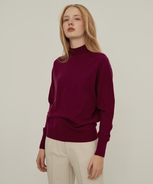 deBURN（デバーン）の「【deBURN 】モアハーフルネックニット / more half turtle_KN（ニット/セーター・レディース・ブルー/ライトブラウン/ブラック/パープル/アイボリー/カーキ/レンガ/ブラウン/ライトグレー/マスタード・FREE）」の22枚目の写真