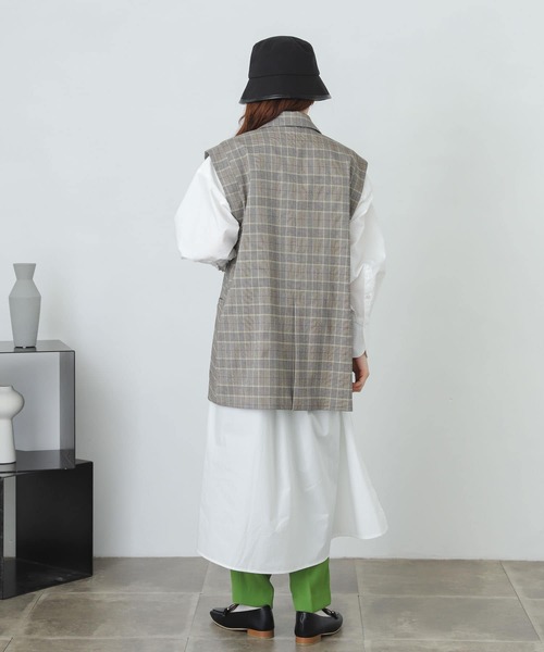 SENSE OF PLACE by URBAN RESEARCH(センスオブプレイスバイアーバンリサーチ)の「チェックテーラードジレ(ベスト・レディース・チェック・ONE)」の16枚目の写真