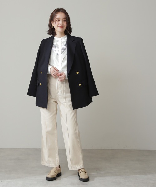 N.(N. Natural Beauty Basic)(エヌエヌナチュラルビューティーベーシック)の「【S Size Line】◆ハイウエストデニムワークポケットパンツ(デニムパンツ・レディース・インディゴブルー/ナチュラル・SMALL/MEDIUM)」の4枚目の写真