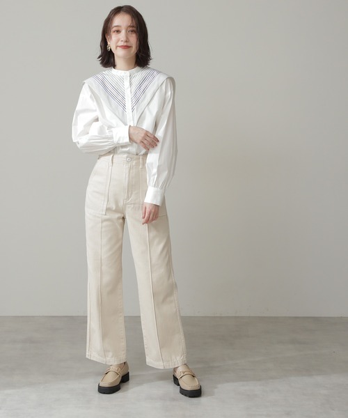 N.(N. Natural Beauty Basic)(エヌエヌナチュラルビューティーベーシック)の「【S Size Line】◆ハイウエストデニムワークポケットパンツ(デニムパンツ・レディース・インディゴブルー/ナチュラル・SMALL/MEDIUM)」の10枚目の写真