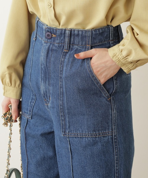 N.(N. Natural Beauty Basic)(エヌエヌナチュラルビューティーベーシック)の「【S Size Line】◆ハイウエストデニムワークポケットパンツ(デニムパンツ・レディース・インディゴブルー/ナチュラル・SMALL/MEDIUM)」の5枚目の写真