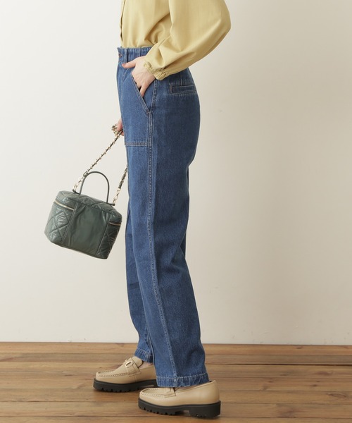 N.(N. Natural Beauty Basic)(エヌエヌナチュラルビューティーベーシック)の「【S Size Line】◆ハイウエストデニムワークポケットパンツ(デニムパンツ・レディース・インディゴブルー/ナチュラル・SMALL/MEDIUM)」の7枚目の写真