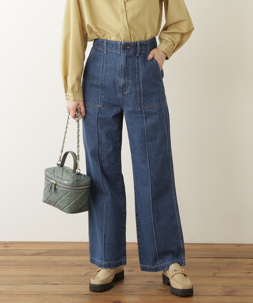 N.(N. Natural Beauty Basic)(エヌエヌナチュラルビューティーベーシック)の「【S Size Line】◆ハイウエストデニムワークポケットパンツ(デニムパンツ・レディース・インディゴブルー/ナチュラル・SMALL/MEDIUM)」の12枚目の写真