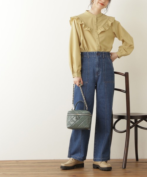 N.(N. Natural Beauty Basic)(エヌエヌナチュラルビューティーベーシック)の「【S Size Line】◆ハイウエストデニムワークポケットパンツ(デニムパンツ・レディース・インディゴブルー/ナチュラル・SMALL/MEDIUM)」の15枚目の写真