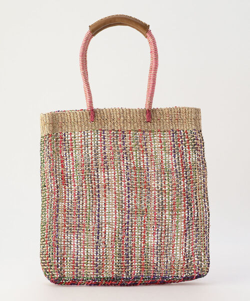 The Bagmati(ザバグマティ)の「【BAGMATI/ バグマティ】アバカ編みトートバッグ(トートバッグ・レディース・ネイビー/マルチ/ピンク系その他3/ブラック系その他3・FREE)」の3枚目の写真