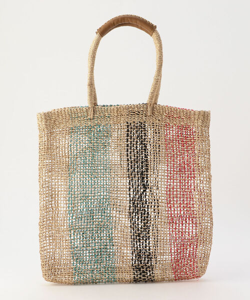 The Bagmati(ザバグマティ)の「【BAGMATI/ バグマティ】アバカ編みトートバッグ(トートバッグ・レディース・ネイビー/マルチ/ピンク系その他3/ブラック系その他3・FREE)」の4枚目の写真