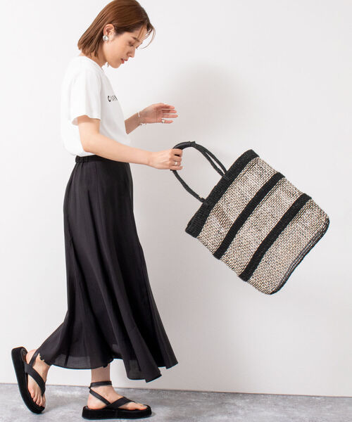 The Bagmati(ザバグマティ)の「【BAGMATI/ バグマティ】アバカ編みトートバッグ(トートバッグ・レディース・ネイビー/マルチ/ピンク系その他3/ブラック系その他3・FREE)」の13枚目の写真