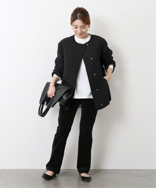 JOURNAL STANDARD(ジャーナルスタンダード)の「《追加》イレギュラーキルティングミドルブルゾン◆3(ブルゾン・レディース・ブラック/グレー・FREE)」の5枚目の写真