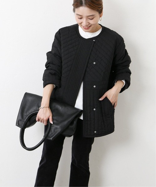 JOURNAL STANDARD(ジャーナルスタンダード)の「《追加》イレギュラーキルティングミドルブルゾン◆3(ブルゾン・レディース・ブラック/グレー・FREE)」の16枚目の写真