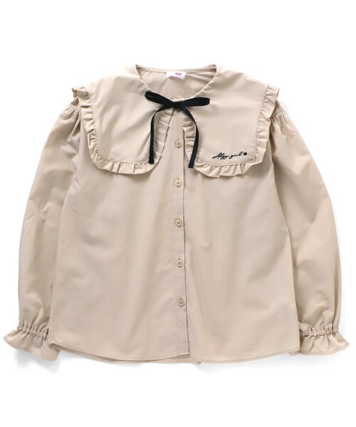 algy(アルジー)の「りぼん付きスクエア衿ブラウス(シャツ/ブラウス・キッズ・ブラック/ベージュ/オフホワイト・SMALL/MEDIUM/X-SMALL/XX-SMALL)」の3枚目の写真