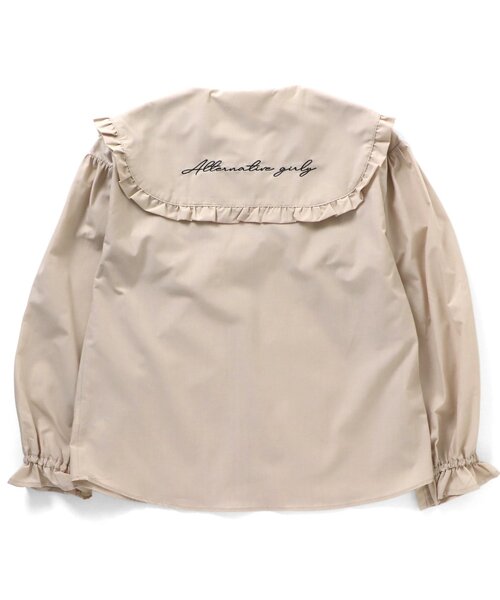 algy(アルジー)の「りぼん付きスクエア衿ブラウス(シャツ/ブラウス・キッズ・ブラック/ベージュ/オフホワイト・SMALL/MEDIUM/X-SMALL/XX-SMALL)」の7枚目の写真