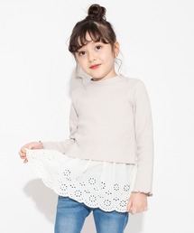 BRANSHES | 裾カットワークレース長袖Tシャツ(Tシャツ/カットソー)