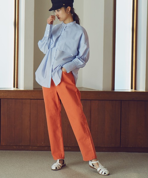 N.(N. Natural Beauty Basic)(エヌエヌナチュラルビューティーベーシック)の「【S Size Line】◆ライトカラースリムテーパードデニム(デニムパンツ・レディース・ライトブルー/パープル/オレンジ・SMALL/MEDIUM)」の3枚目の写真