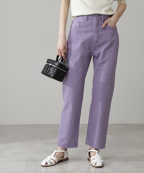 N.(N. Natural Beauty Basic)(エヌエヌナチュラルビューティーベーシック)の「【S Size Line】◆ライトカラースリムテーパードデニム(デニムパンツ・レディース・ライトブルー/パープル/オレンジ・SMALL/MEDIUM)」の4枚目の写真