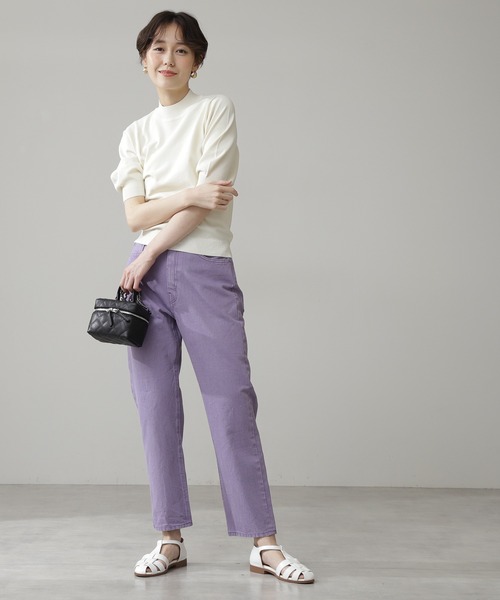 N.(N. Natural Beauty Basic)(エヌエヌナチュラルビューティーベーシック)の「【S Size Line】◆ライトカラースリムテーパードデニム(デニムパンツ・レディース・ライトブルー/パープル/オレンジ・SMALL/MEDIUM)」の6枚目の写真