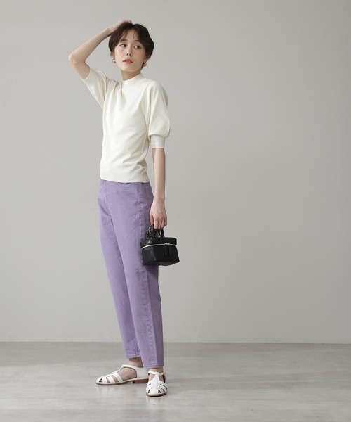 N.(N. Natural Beauty Basic)(エヌエヌナチュラルビューティーベーシック)の「【S Size Line】◆ライトカラースリムテーパードデニム(デニムパンツ・レディース・ライトブルー/パープル/オレンジ・SMALL/MEDIUM)」の12枚目の写真