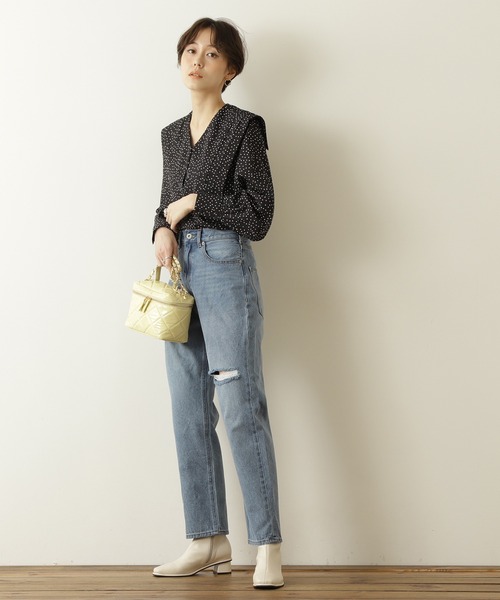 N.(N. Natural Beauty Basic)(エヌエヌナチュラルビューティーベーシック)の「【S Size Line】◆ライトカラースリムテーパードデニム(デニムパンツ・レディース・ライトブルー/パープル/オレンジ・SMALL/MEDIUM)」の14枚目の写真