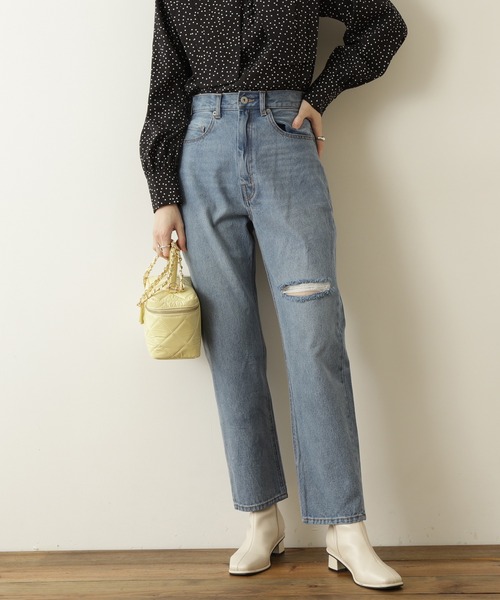 N.(N. Natural Beauty Basic)(エヌエヌナチュラルビューティーベーシック)の「【S Size Line】◆ライトカラースリムテーパードデニム(デニムパンツ・レディース・ライトブルー/パープル/オレンジ・SMALL/MEDIUM)」の8枚目の写真