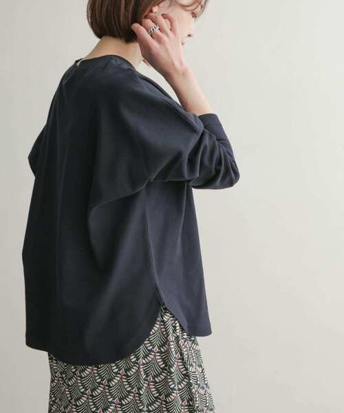 URBAN RESEARCH DOORS(アーバンリサーチドアーズ)の「コットンワイドプルオーバー(Tシャツ/カットソー・レディース・ネイビー/オフホワイト/グリーン/ホワイト系その他・MEDIUM)」の4枚目の写真