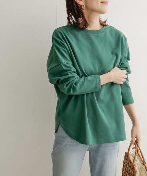 URBAN RESEARCH DOORS(アーバンリサーチドアーズ)の「コットンワイドプルオーバー(Tシャツ/カットソー・レディース・ネイビー/オフホワイト/グリーン/ホワイト系その他・MEDIUM)」の1枚目の写真