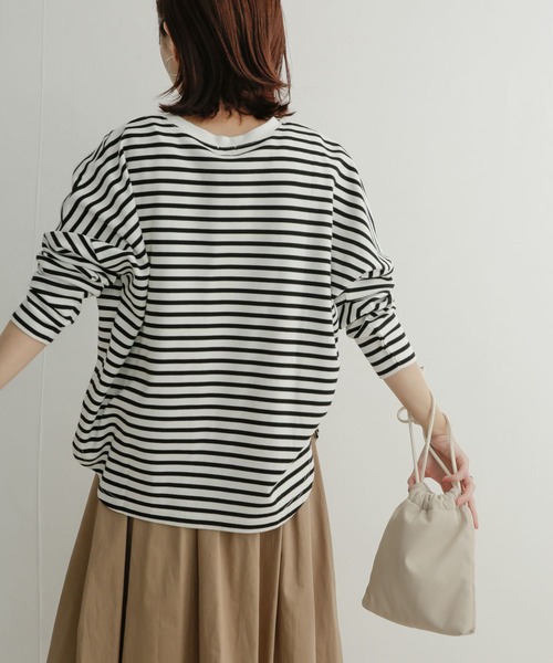 URBAN RESEARCH DOORS(アーバンリサーチドアーズ)の「コットンワイドプルオーバー(Tシャツ/カットソー・レディース・ネイビー/オフホワイト/グリーン/ホワイト系その他・MEDIUM)」の19枚目の写真