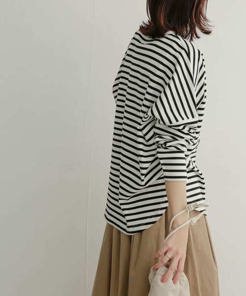 URBAN RESEARCH DOORS(アーバンリサーチドアーズ)の「コットンワイドプルオーバー(Tシャツ/カットソー・レディース・ネイビー/オフホワイト/グリーン/ホワイト系その他・MEDIUM)」の5枚目の写真