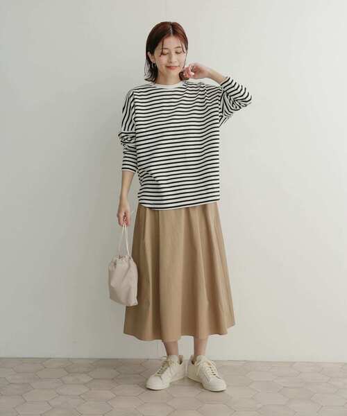 URBAN RESEARCH DOORS(アーバンリサーチドアーズ)の「コットンワイドプルオーバー(Tシャツ/カットソー・レディース・ネイビー/オフホワイト/グリーン/ホワイト系その他・MEDIUM)」の13枚目の写真