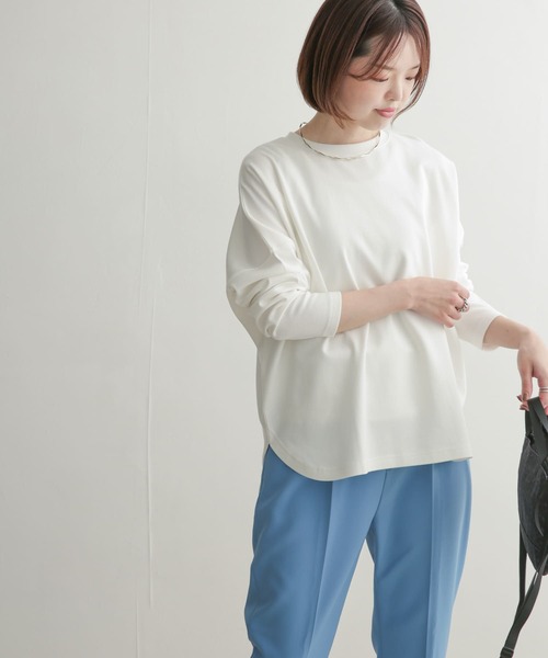 URBAN RESEARCH DOORS(アーバンリサーチドアーズ)の「コットンワイドプルオーバー(Tシャツ/カットソー・レディース・ネイビー/オフホワイト/グリーン/ホワイト系その他・MEDIUM)」の14枚目の写真