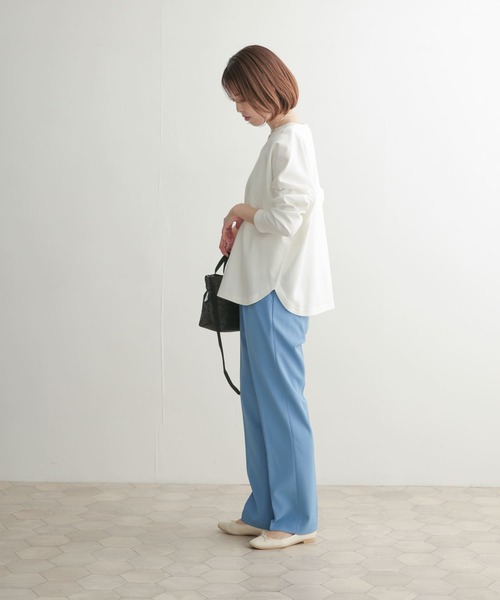 URBAN RESEARCH DOORS(アーバンリサーチドアーズ)の「コットンワイドプルオーバー(Tシャツ/カットソー・レディース・ネイビー/オフホワイト/グリーン/ホワイト系その他・MEDIUM)」の7枚目の写真