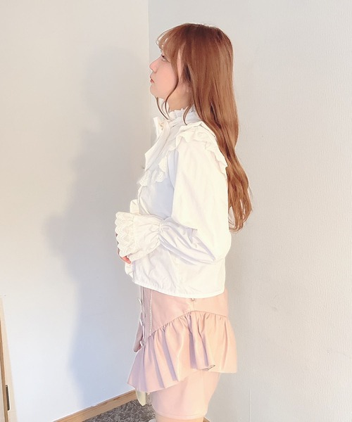 Swankiss(スワンキス)の「SX bigribbon cotton B/L(シャツ/ブラウス・レディース・ベージュ/ホワイト/ブラック・FREE)」の6枚目の写真