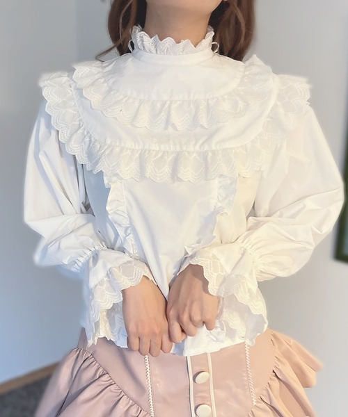 Swankiss(スワンキス)の「SX bigribbon cotton B/L(シャツ/ブラウス・レディース・ベージュ/ホワイト/ブラック・FREE)」の9枚目の写真