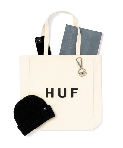 HUF（ハフ）の「HUF OG LOGO TOTE BAG M / HUF トートバッグ（トートバッグ・メンズ・ブラック/ナチュラル・O/S）」の2枚目の写真