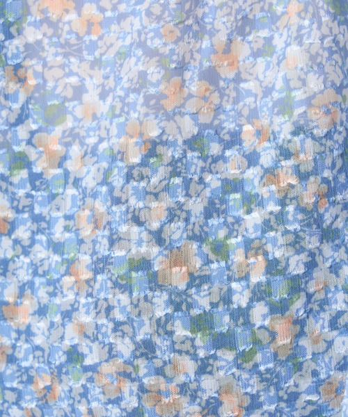 natural couture（ナチュラルクチュール）の「2WAY着用可/着回し抜群。小花柄ジャガードパイピングブラウス（シャツ/ブラウス・レディース・ブラック/ブルー/パープル・FREE）」の13枚目の写真