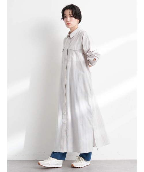 earth music&ecology（アースミュージックアンドエコロジー）の「ワークシャツワンピース（シャツワンピース・レディース・ホワイト系その他6/ベージュ系その他2/グリーン系その他3/ブルー系その他2・FREE）」の18枚目の写真