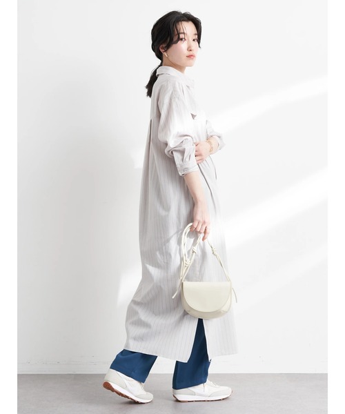 earth music&ecology（アースミュージックアンドエコロジー）の「ワークシャツワンピース（シャツワンピース・レディース・ホワイト系その他6/ベージュ系その他2/グリーン系その他3/ブルー系その他2・FREE）」の10枚目の写真