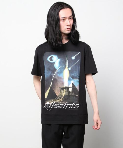 ALLSAINTS（オールセインツ）の「ANDROMEDA CREW T-SHIRT | ANDROMEDA クルー Tシャツ（Tシャツ/カットソー・メンズ・ブラック・S/XS/M）」の7枚目の写真