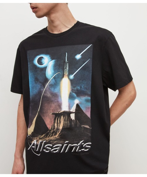ALLSAINTS（オールセインツ）の「ANDROMEDA CREW T-SHIRT | ANDROMEDA クルー Tシャツ（Tシャツ/カットソー・メンズ・ブラック・S/XS/M）」の4枚目の写真