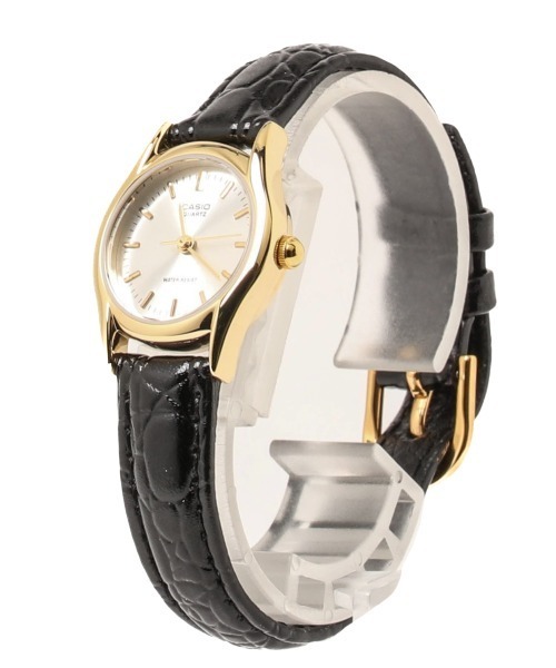 60】【CASIO】クラシック ラウンド GD レザー（アナログ腕時計