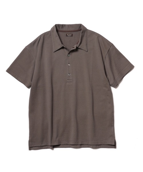 MR.OLIVE(ミスターオリーブ)の「コンパクト ミラノリブ / フレンチ ポロシャツ(ポロシャツ・メンズ・カーキ/ブラック/ベージュ・SMALL/LARGE/MEDIUM)」の4枚目の写真