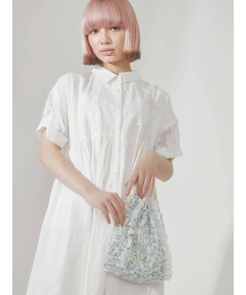 merry jenny（メリージェニー）の「flowerレースポシェット（ハンドバッグ・レディース・ブルー/パープル・FREE）」の4枚目の写真