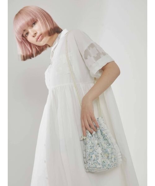 merry jenny（メリージェニー）の「flowerレースポシェット（ハンドバッグ・レディース・ブルー/パープル・FREE）」の5枚目の写真