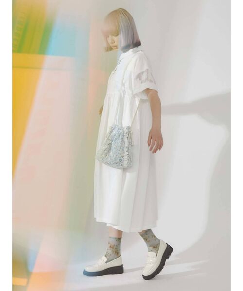 merry jenny（メリージェニー）の「flowerレースポシェット（ハンドバッグ・レディース・ブルー/パープル・FREE）」の9枚目の写真