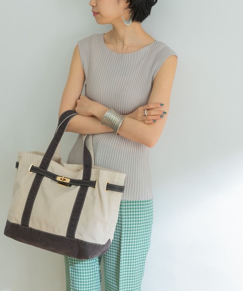 sita parantica（シータパランティカ）の「sita parantica　TOTE-CVL-M（トートバッグ・レディース・ブラウン系その他/ブルー系その他/ブラック系その他・-）」の10枚目の写真