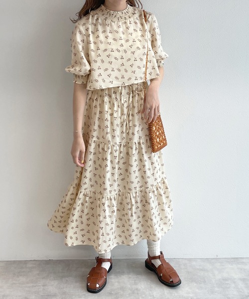 w closet（ダブルクローゼット）の「半袖ティアードワンピース（ワンピース・レディース・ホワイト/スミクロ/ブラック/ホワイト系その他3/ブラック系その他3/ホワイト系その他4/ブラック系その他4・FREE）」の4枚目の写真