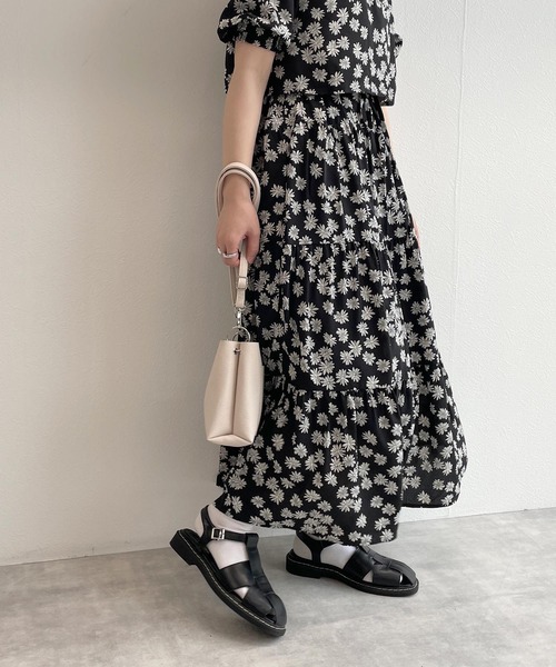 w closet（ダブルクローゼット）の「半袖ティアードワンピース（ワンピース・レディース・ホワイト/スミクロ/ブラック/ホワイト系その他3/ブラック系その他3/ホワイト系その他4/ブラック系その他4・FREE）」の21枚目の写真